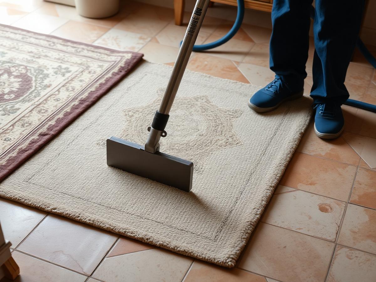 Limpeza de tapete decorativo